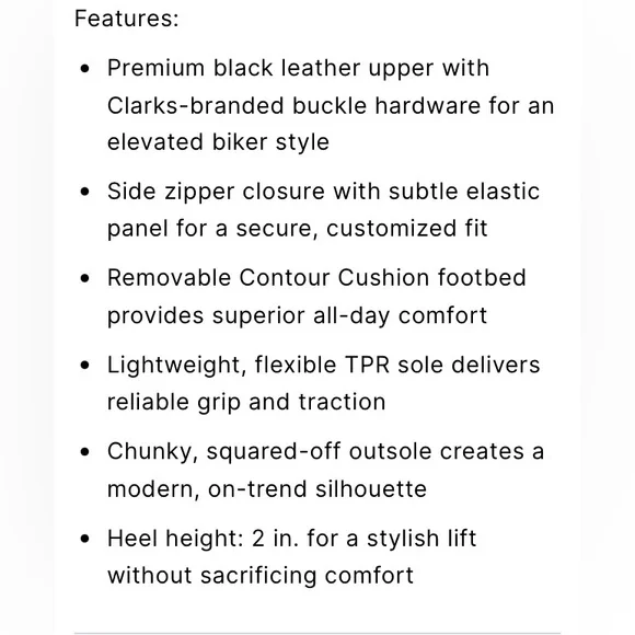 Clarks Rebelle Up Walnut Leather Combat/Moto Boots - Picture 5 of 9